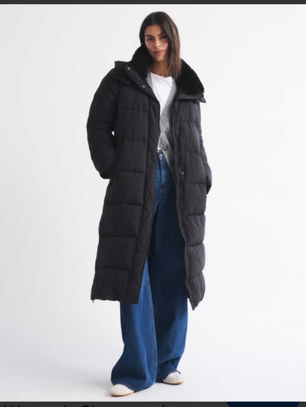 Abercrombie & Fitch women's puffer parka long hooded puffer jacket size XS